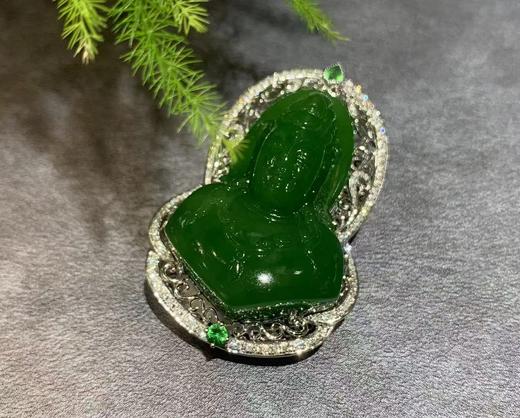 【御珠宫坊·传藏系列】金镶碧玉观音 商品图3