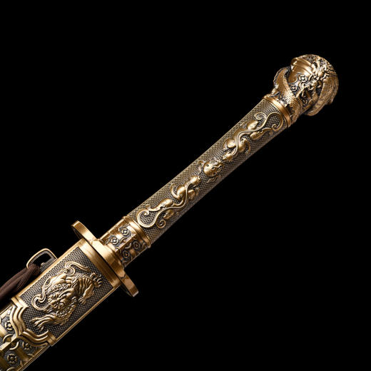 祥瑞战刀 花纹钢 唐横刀剑 龙泉沈广隆一体刀剑传统刀剑 未开刃 商品图4