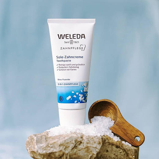 WELEDA维蕾德海盐牙膏75ml健齿护龈去牙黄烟酒茶渍 商品图4