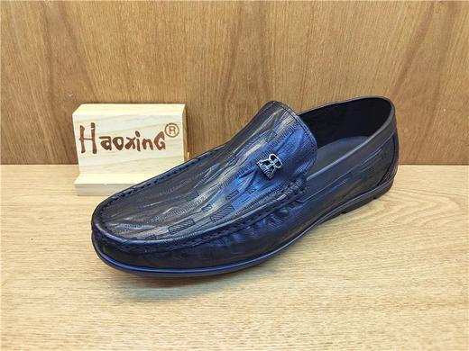 豪行春季新款12153016纯皮商务休闲男鞋豆豆皮鞋单鞋 商品图0