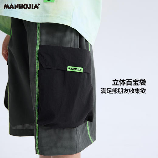 漫画家【轻风裤】儿童短裤夏新品透气撞色工装凉风空气短裤男 商品图1