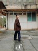 shyshystill/shy202411030/环保麂皮绒皮革拼接分割大廓形中长款外套 商品缩略图3