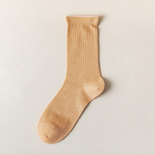 【春夏网眼袜子女中筒】透气薄款 纯色女士夏季长袜 堆堆袜棉袜月子 商品图12