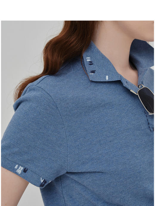 Teenie Weenie小熊卡通短袖POLO衫女夏季女t恤TTHA256301N 商品图4