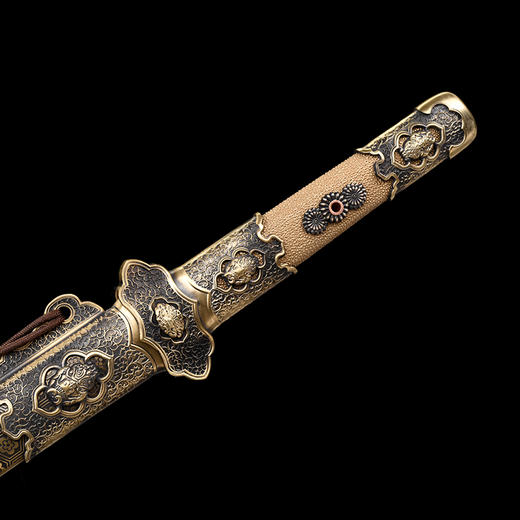 断浪唐刀 花纹钢 唐横刀剑 龙泉沈广隆一体刀剑传统刀剑 未开刃 商品图4