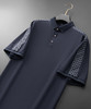 【冰丝】【DDA】大依优型大码短袖POLO衫弹力冰丝翻领商务休闲透气半袖夏季上衣 商品缩略图3