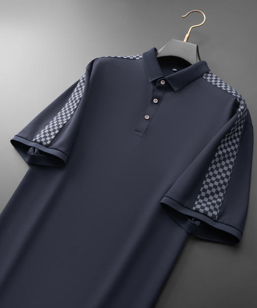 【冰丝】【DDA】大依优型大码短袖POLO衫弹力冰丝翻领商务休闲透气半袖夏季上衣 商品图3