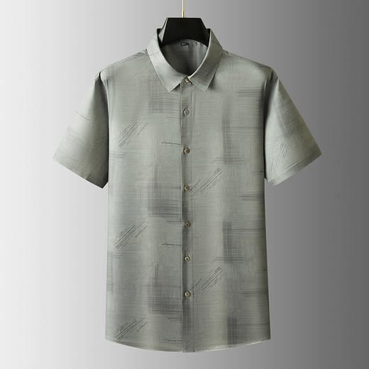 【DDA】大依优型大码花衬衫短袖衬衫翻领衬衣商务休闲透气半袖夏季上衣男士 商品图2