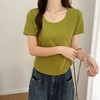 【热卖中！69/任选两件】正肩u领短袖t恤女外穿夏季新款纯棉弹力修身百搭打底爆款体恤短袖上衣。ry 商品缩略图9