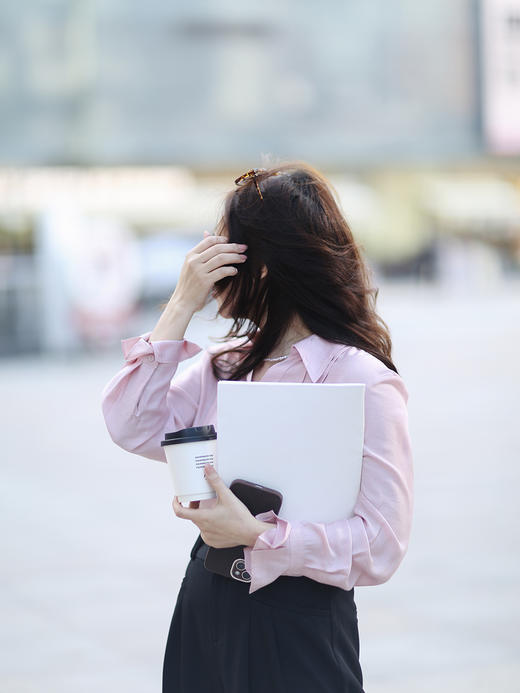 【百图lulu定制】【风琴衬衫】风琴褶 喇叭袖 长袖衬衫 商品图3