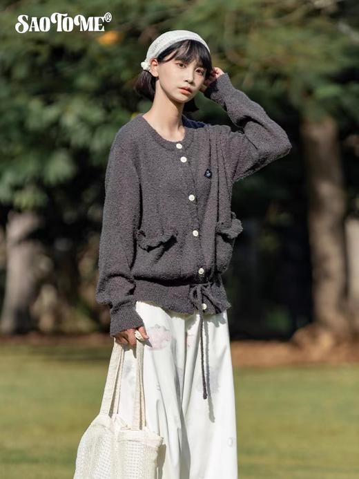 早乙女惠子saotome/STMMY251043/下摆抽绳薄针织开衫 商品图1