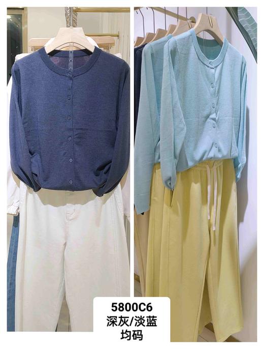 5800C6春上新 七扣羊毛开衫 商品图3