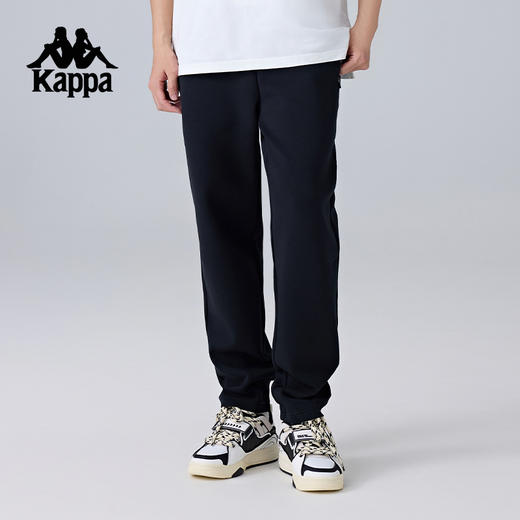 Kappa卡帕背靠背新款运动长裤男款跑步裤直筒休闲裤复古针织裤子K0F12AK40 商品图2