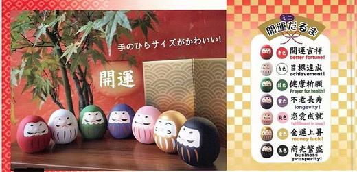 日本达摩陶土无釉开运转运小摆件 商品图2