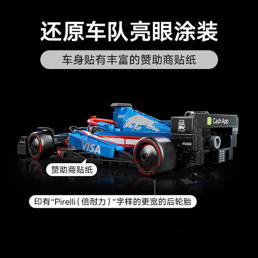 乐高积木VISA CASH APP RB 车队 VCARB 01 F1 赛车L77246 商品图4