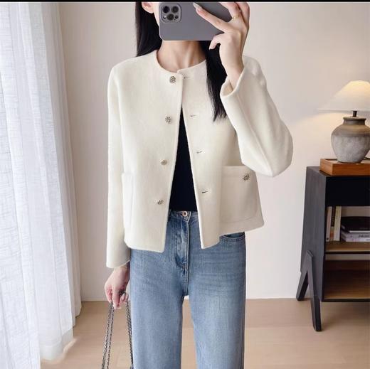 极简小香风羊毛桑蚕丝春秋外套 商品图8