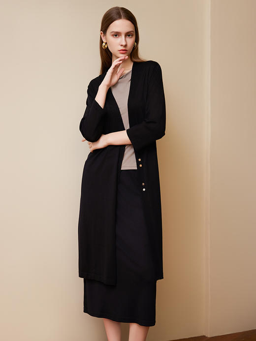 【中长款薄开衫】25年春夏新品女士莱赛尔纤维垂感针织外套 商品图5