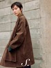 shyshystill/shy202411030/环保麂皮绒皮革拼接分割大廓形中长款外套 商品缩略图2