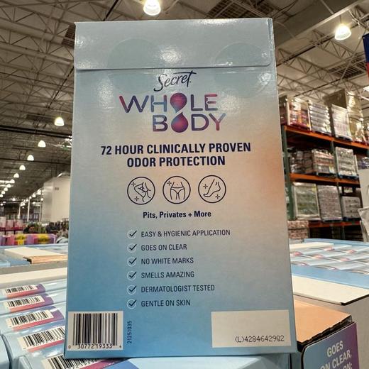 到手价299元 Secret Whole Body全身止汗香体喷雾99克*2瓶 无铝配方 全身保持干爽72小时持久清新散发迷人淡淡的清香  美国代购，无中文标签，介意慎拍 商品图2