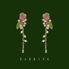玫瑰花流苏耳环