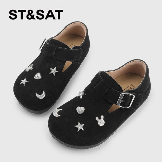 【童鞋】星期六精致钻扣软底勃肯女童小皮鞋SSD1191L33 商品图2