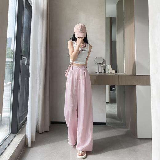 卷卷紫天丝亚麻阔腿裤｜自带凉感，舒适透气 商品图8