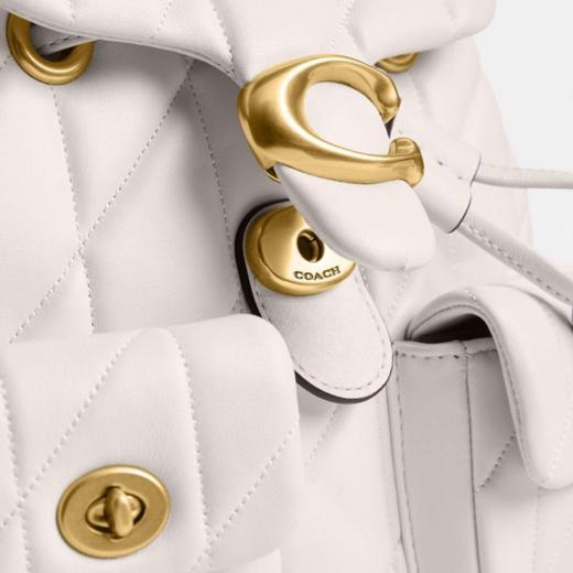 【品牌授权】【礼盒礼袋】COACH蔻驰女士菱格纹绗缝TABBY小香风奥莱双肩包 商品图4