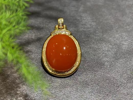 【御珠宫坊】金镶南红吊坠 商品图4