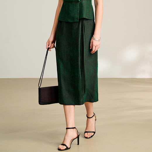 TANGY Collection/2025天意精品夏季新品中国风女士莨绸半裙 商品图1