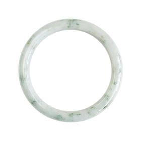 【天然正品】天然正桩无裂纹豆种白底飘花63.5号翡翠手镯050325XY16 现售价：780特价