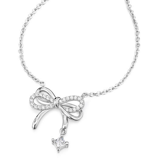 爆闪！卡蒂罗/KADER 月光蝶舞项链 纯银镶锆锁骨链 梦幻少女甜美蝴蝶结 精致小众设计感在逃公主闺蜜生日 商品图1