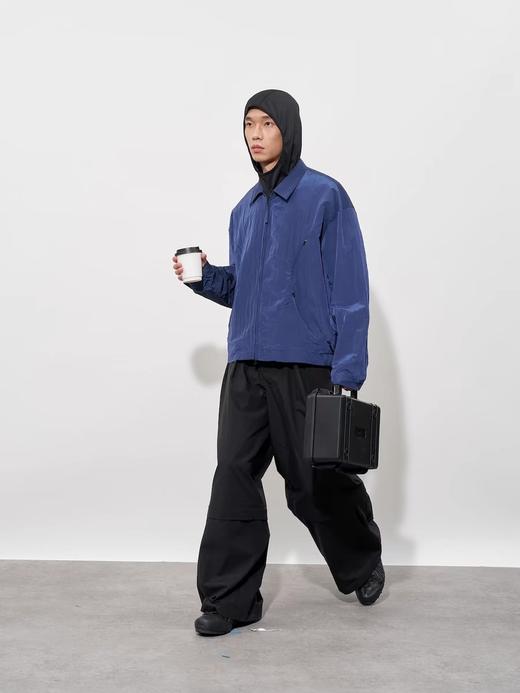 FMACM/JK2507/肌理金属尼龙弧形分割夹克 商品图1