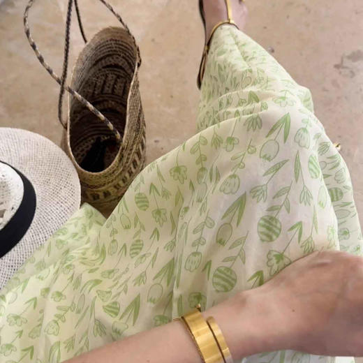 顺丰包邮洛诗琳15421夏季小清新半身裙2025新款气质百搭A字裙0379 商品图2