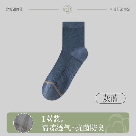 【男士纯棉商务袜子】中筒男袜 春夏网眼抗jun防臭棉袜 休闲四季薄中筒袜  商品图8
