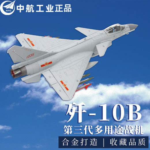 特尔博1:48歼10B战斗机模型丨合金仿真军事模型丨收藏精品丨送礼佳品丨家居摆件 商品图0