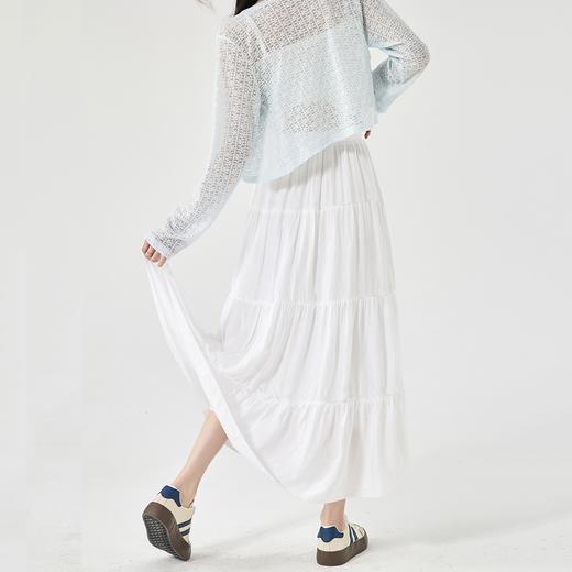 25s 春夏 桃花褶半身裙の 高腰收腹 遮肉显瘦 修饰腿型 带内衬防透肉 时髦百搭不挑人 商品图7