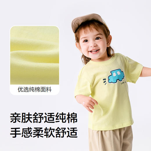 【爆品主推】巴拉巴拉婴儿t恤宝宝上衣男女童短袖2025新款夏季全棉舒适透气萌 商品图3