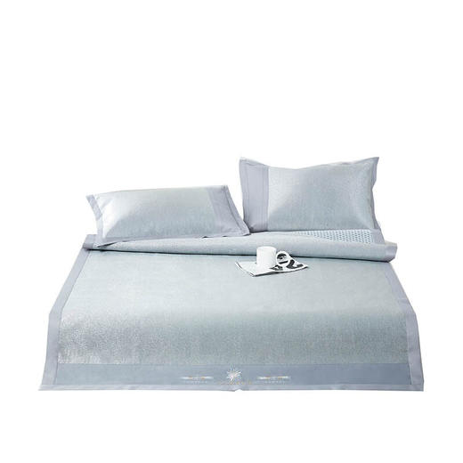 【分仓直发包邮】梦洁优雅色织提花冰丝席三件套—余笙 商品图0