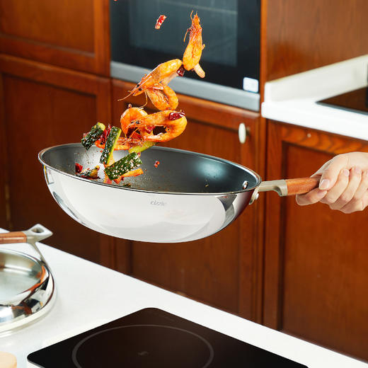 cizzle喜时【钛度】30/32cm玄钛轻量不粘炒锅 商品图3