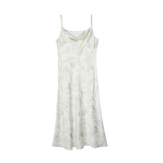 NEELLY纳俪商场同款春新款缎面修身吊带连衣裙女知性优雅显瘦长裙N25034Y04601 商品图3