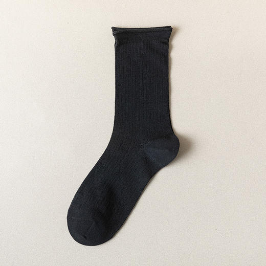 【春夏网眼袜子女中筒】透气薄款 纯色女士夏季长袜 堆堆袜棉袜月子 商品图5