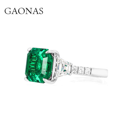 GAONAS 培育祖母绿【矿工的眼泪】臻奢罕世4.2克拉绿色戒指 11302JG 商品图3