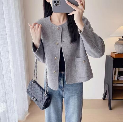 极简小香风羊毛桑蚕丝春秋外套 商品图6