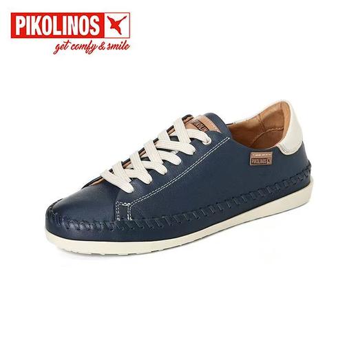 【Pikolinos】  B3F |  派高雁春季牛皮深口拼色平底系带休闲板鞋PS253001 商品图0