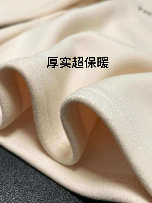 儿童节福利-实体179元【小资范】厚款-软糯3397 字母杏色加绒秋冬季保暖上衣-喜出 商品图5
