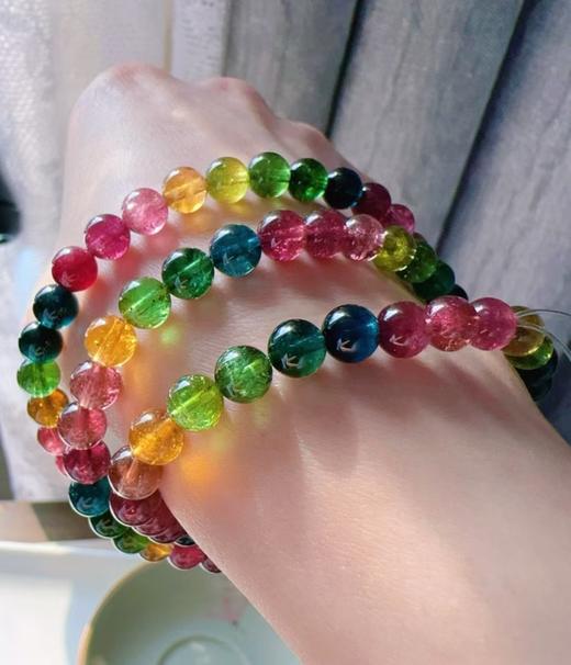 6mm-7mm多圈彩虹碧玺手串 商品图1