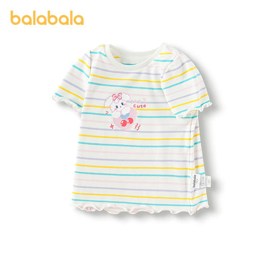 巴拉巴拉宝宝短袖t恤婴儿女童上衣2025新款夏装甜美时尚可爱清新 商品图4