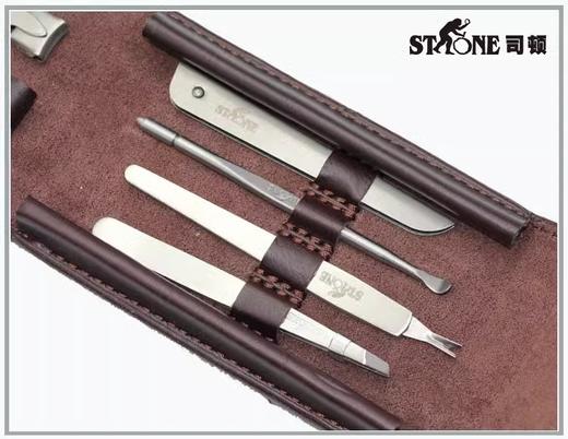 【分仓直发包邮】司顿修容修甲6件皮包套装 （配尖头眉剪）STC010A 商品图1