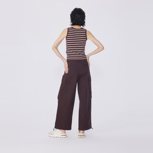 NEELLY纳俪商场同款春新款中腰休闲工装休闲裤女宽松廓形直筒长裤 商品图1