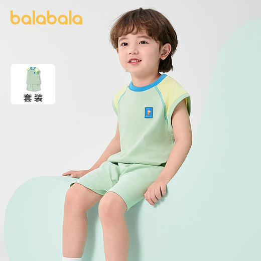 巴拉巴拉童装男童短袖套装儿童两件套速干宝宝衣服2025新款夏装潮 商品图1